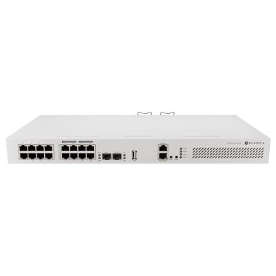 MikroTik Switch/Router CRS418-8P-8G-2S+RM, 8x GbE, 8x GbE PoE+ (150 W), 2x SFP+, USB 3.0, RouterOS, L5, Rack