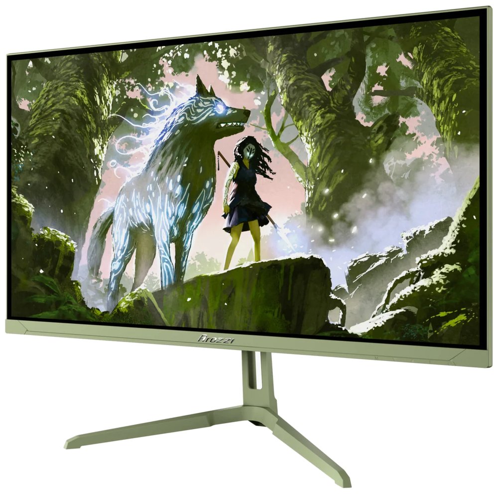AROZZI NOVA herní monitor 23,8" 24T1K200 Forest Green/ LED/ 1920x1080/ 200Hz/ IPS/ 1000:1/ 1ms/ HDMI/ DP/ mechově zelený