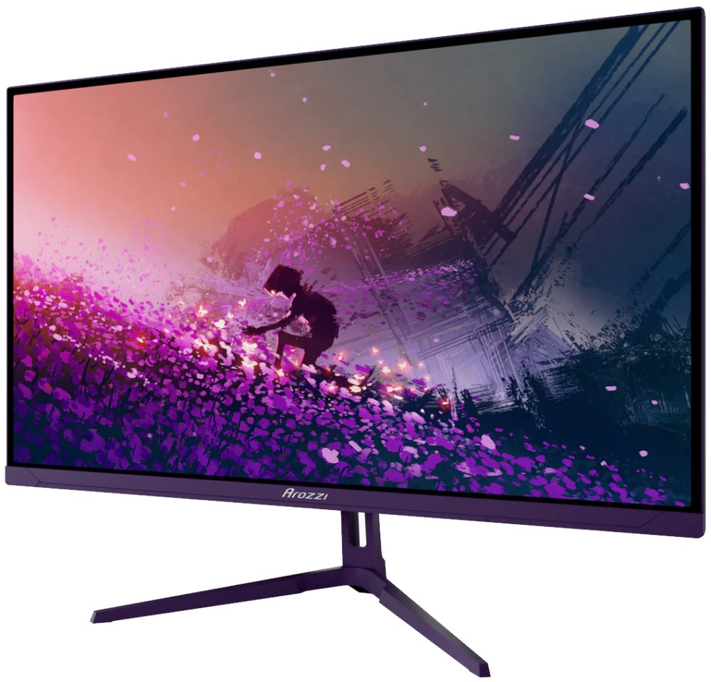 AROZZI NOVA herní monitor 27" 27T2K180 Purple/ LED/ 2560x1440/ 180Hz/ IPS/ 1000:1/ 1ms/ 2xHDMI/ 2xDP/ fialový
