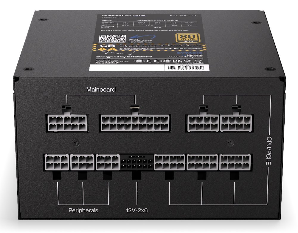 Endorfy zdroj Supremo FM6 Gold 750W / ATX3.1 / 120mm / modulární / 80 Plus Gold