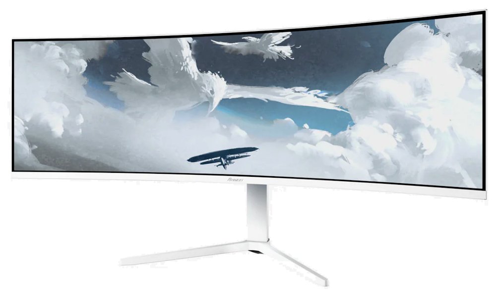 AROZZI NOVA herní monitor 49" 49TUW165 White/ LED/ 5120x1440/ 165Hz/ VA/ 3000:1/ 1ms/ 2xHDMI/ DP/ USB-C/ bílý