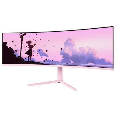AROZZI NOVA herní monitor 49" 49TUW165 Pink/ LED/ 5120x1440/ 165Hz/ VA/ 3000:1/ 1ms/ 2xHDMI/ DP/ USB-C/ růžový