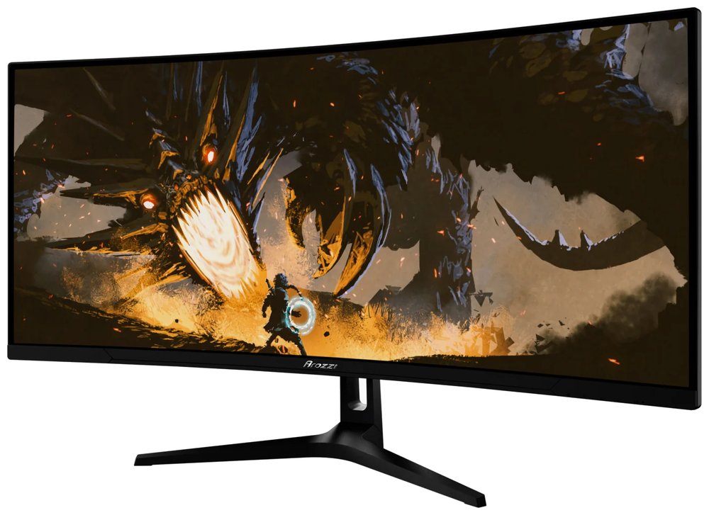 AROZZI NOVA herní monitor 34" 34T2K165 Black/ LED/ 3440x1440/ 165Hz/ VA/ 4000:1/ 1ms/ 2xHDMI/ 2xDP/ černý