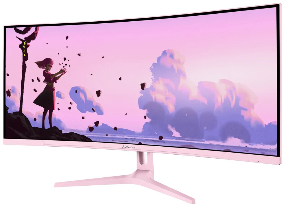 AROZZI NOVA herní monitor 34" 34T2K165 Pink/ LED/ 3440x1440/ 165Hz/ VA/ 4000:1/ 1ms/ 2xHDMI/ 2xDP/ růžový