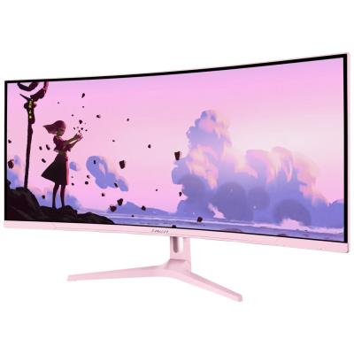 AROZZI NOVA herní monitor 34" 34T2K165 Pink/ LED/ 3440x1440/ 165Hz/ VA/ 4000:1/ 1ms/ 2xHDMI/ 2xDP/ růžový