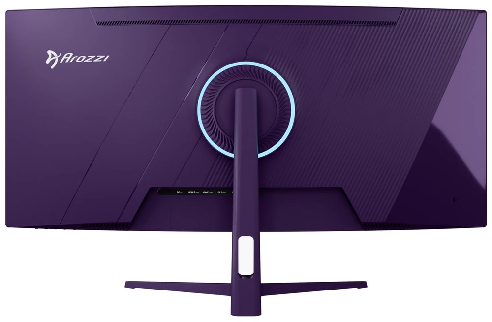 AROZZI NOVA herní monitor 34" 34T2K165 Purple/ LED/ 3440x1440/ 165Hz/ VA/ 4000:1/ 1ms/ 2xHDMI/ 2xDP/ fialový