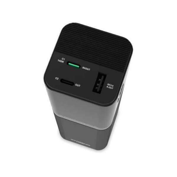 STRONG ultra power banka S-19/ 12 000 mAh/ TFT displej/ nabíjení tří zařízení současně/ 1x USB/ 2x USB-C/ PD 3.1/ černá