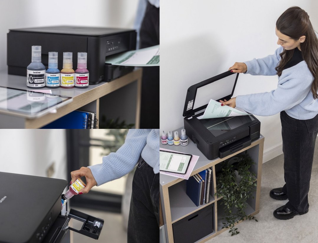 BROTHER inkoust DCP-T430W / A4/ 16ppm/ 128MB/ 2400x600/ copy+scan+print/ USB 2.0 / Wi-Fi/ Ink Tank systém