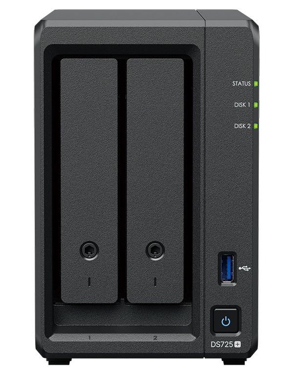 Synology DS725+   2x SATA, 4GB RAM, 2x M.2, 1x USB 3.2, 1x 2,5GbE, 1x GbE, 1x USB-C