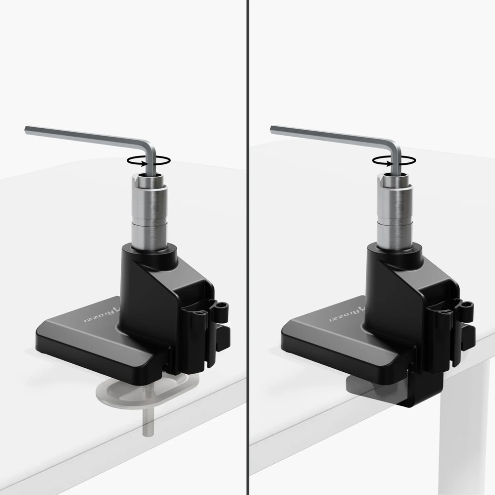 AROZZI ALZARE NEO Black/ stolní držák pro monitory/ plynový píst/ kovový/ černý