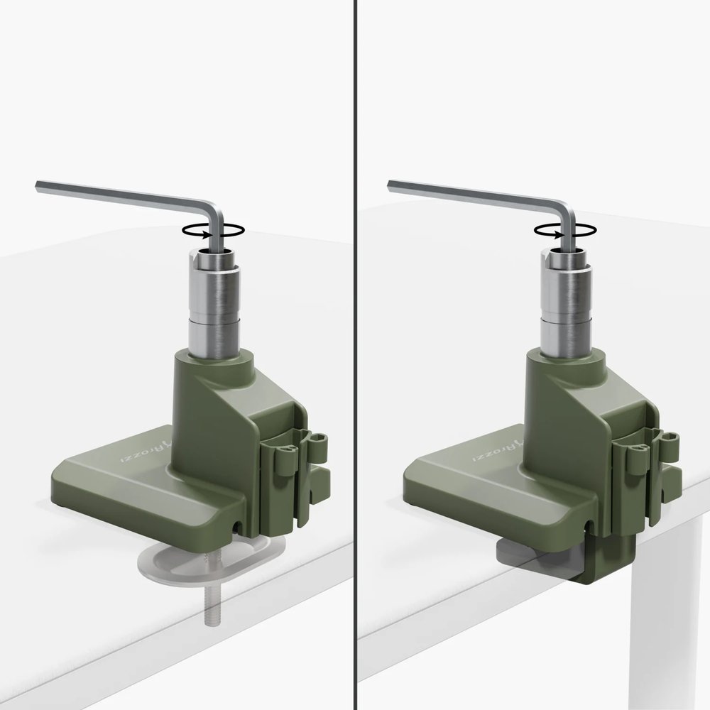 AROZZI ALZARE NEO Forest Green/ stolní držák pro monitory/ plynový píst/ kovový/ mechově zelený