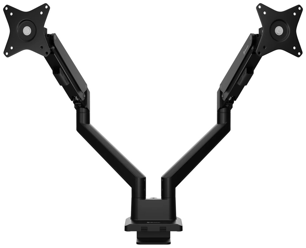 AROZZI ALZARE NEO DUO Black/ stolní držák pro 2 monitory/ plynový píst/ kovový/ černý