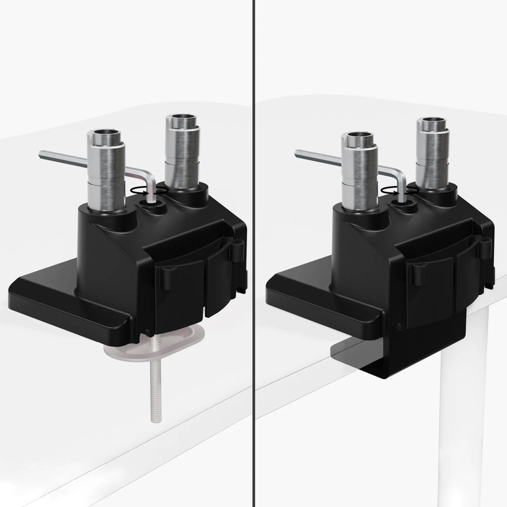 AROZZI ALZARE NEO DUO Black/ stolní držák pro 2 monitory/ plynový píst/ kovový/ černý