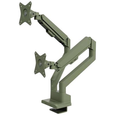 AROZZI ALZARE NEO DUO Forest Green/ stolní držák pro 2 monitory/ plynový píst/ kovový/ mechově zelený