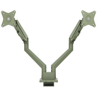 AROZZI ALZARE NEO DUO Forest Green/ stolní držák pro 2 monitory/ plynový píst/ kovový/ mechově zelený