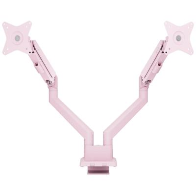 AROZZI ALZARE NEO DUO Pink/ stolní držák pro 2 monitory/ plynový píst/ kovový/ růžový