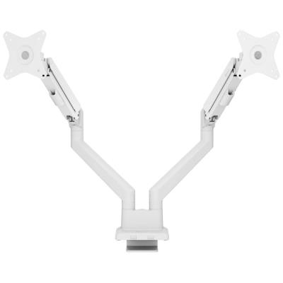 AROZZI ALZARE NEO DUO White/ stolní držák pro 2 monitory/ plynový píst/ kovový/ bílý