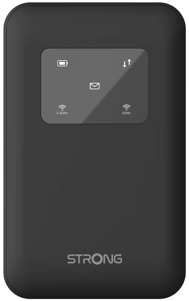 STRONG 4G+ MIFI 900/ data 300Mbps/ Wi-Fi 1200Mbps/ baterie 2500mAh/ WPA3/ micro SIM/ USB-C/ bez displeje/ černý
