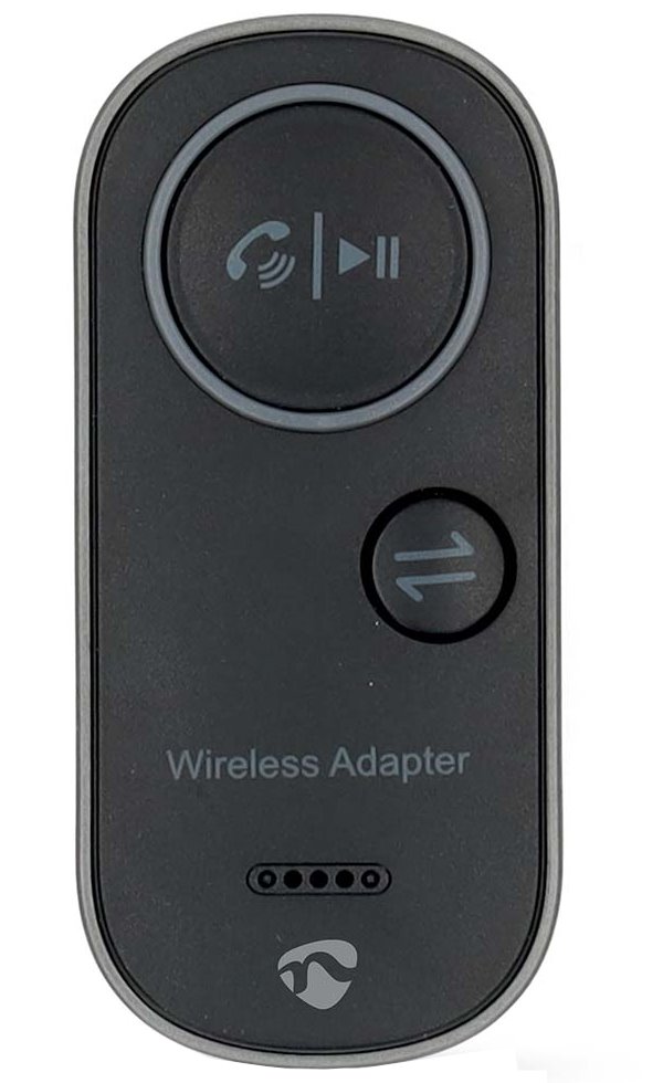 NEDIS kompaktní a přenosný bezdrátový audio Bluetooth adaptér/ zásuvka USB-C/ výstupní konektor 3,5 mm/ černý
