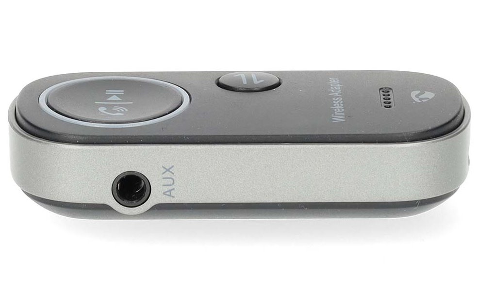 NEDIS kompaktní a přenosný bezdrátový audio Bluetooth adaptér/ zásuvka USB-C/ výstupní konektor 3,5 mm/ černý