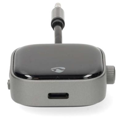 NEDIS kompaktní a přenosný bezdrátový audio Bluetooth adaptér/ zásuvka USB-C/ výstupní konektor USB-C/ černý