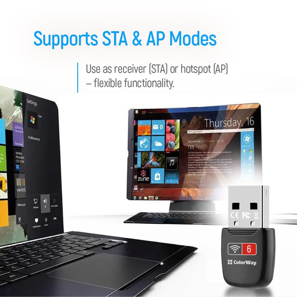 Colorway Wi-Fi 6 Adaptér/ USB-A