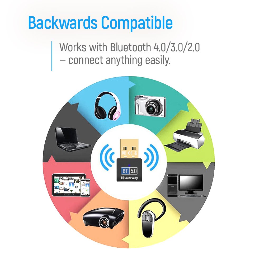 Colorway Bluetooth BT 5.0 Adaptér/ USB-A