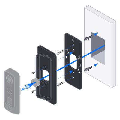 Ubiquiti G4 Doorbell Pro PoE Gang Box Mount - Držák na zeď pro G4 Doorbell Professional PoE, černý
