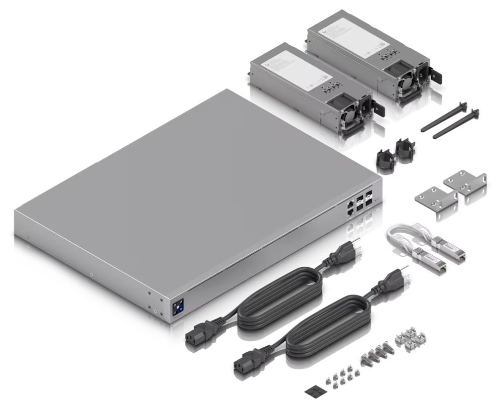 Ubiquiti UniFi Gateway Enterprise - Router, NeXT AI, IDS/IPS propustnost 12.5Gbps, 2x 2.5GbE, 2x SFP+, 2x SFP28