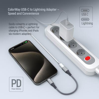 Colorway Adaptér USB-C na Lighting/ 17.5cm