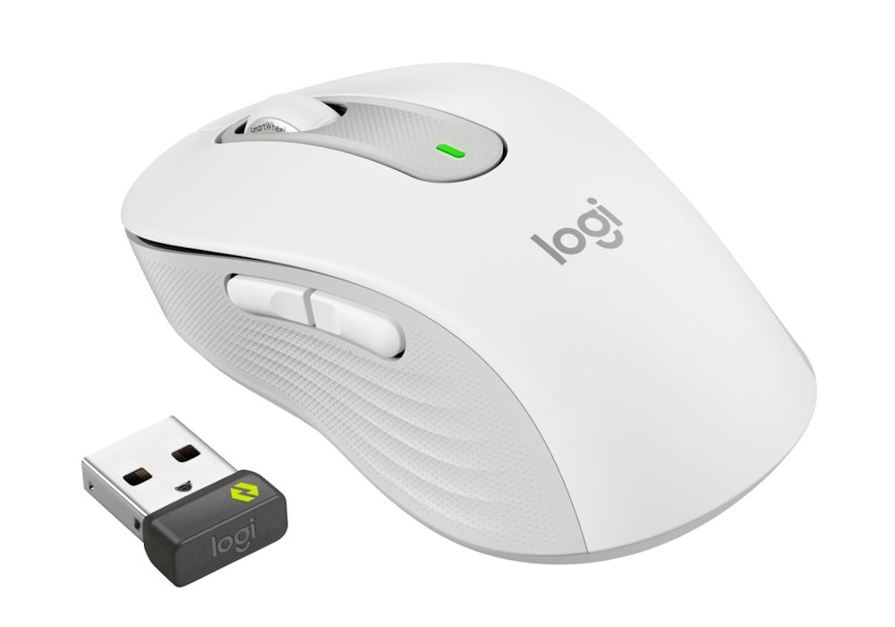 Logitech myš M650M/ kancelářská/ optická/ bezdrátová USB + Bluetooth/ bílá