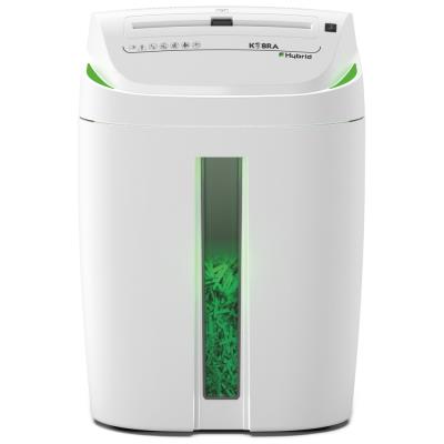 KOBRA skartovač S6-HYBRID/ příčný řez 5,8 mm/ A4/ kapacita 28 listů/ objem koše 40l/ stupeň utajení P2/ bílo-zelený