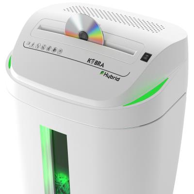 KOBRA skartovač S6-HYBRID/ příčný řez 5,8 mm/ A4/ kapacita 28 listů/ objem koše 40l/ stupeň utajení P2/ bílo-zelený