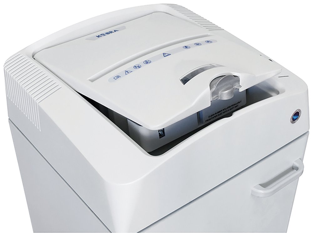 KOBRA skartovač AF+1 80 L/ příčný řez 3,5 x 40 mm/ A4/ kapacita 350 listů/ objem koše 80l/ stupeň utajení P4/ šedý