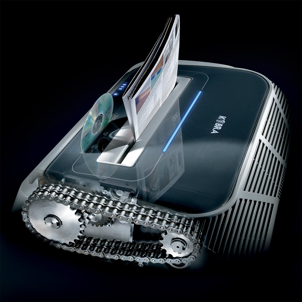 KOBRA skartovač 245 TS HS/ příčný řez 0,8 x 9,5 mm/ A4/ kapacita 8 listů/ objem koše 40l/ stupeň utajení P6/ šedý