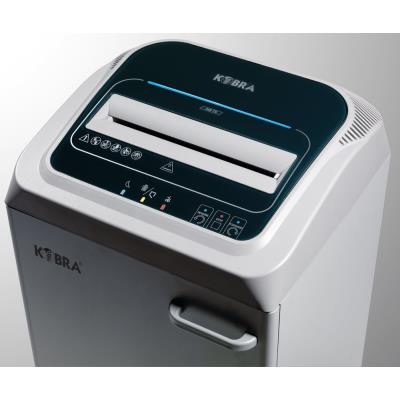 KOBRA skartovač 245 TS HS/ příčný řez 0,8 x 9,5 mm/ A4/ kapacita 8 listů/ objem koše 40l/ stupeň utajení P6/ šedý