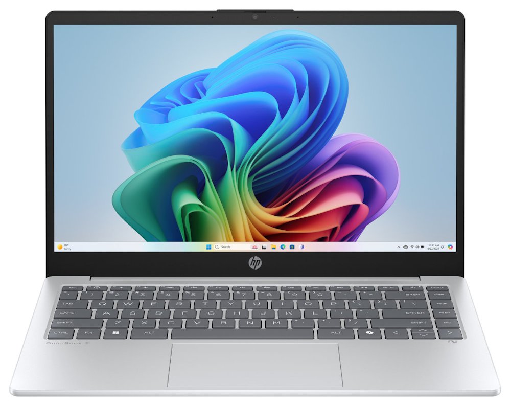 HP OmniBook 3 NG AI 14-ha0002nc/ Ryzen AI 7 350/ 24GB DDR5/ 1TB SSD/ Radeon Graphics/ 14"FHD,matný/ W11H/ stříbrný