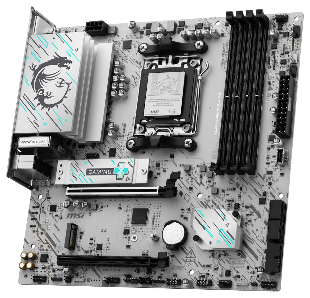 MSI B840M GAMING PLUS WIFI6E / AMD B840 / AM5 / 4x DDR5 / M.2 / WiFi / mATX