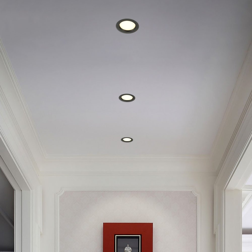 IMMAX NEO DOWN podhledové (stropní) svítidlo, 12cm, 12W, s podporou BEACON, CCT, stmívatelné, Wi-Fi, TUYA, černé