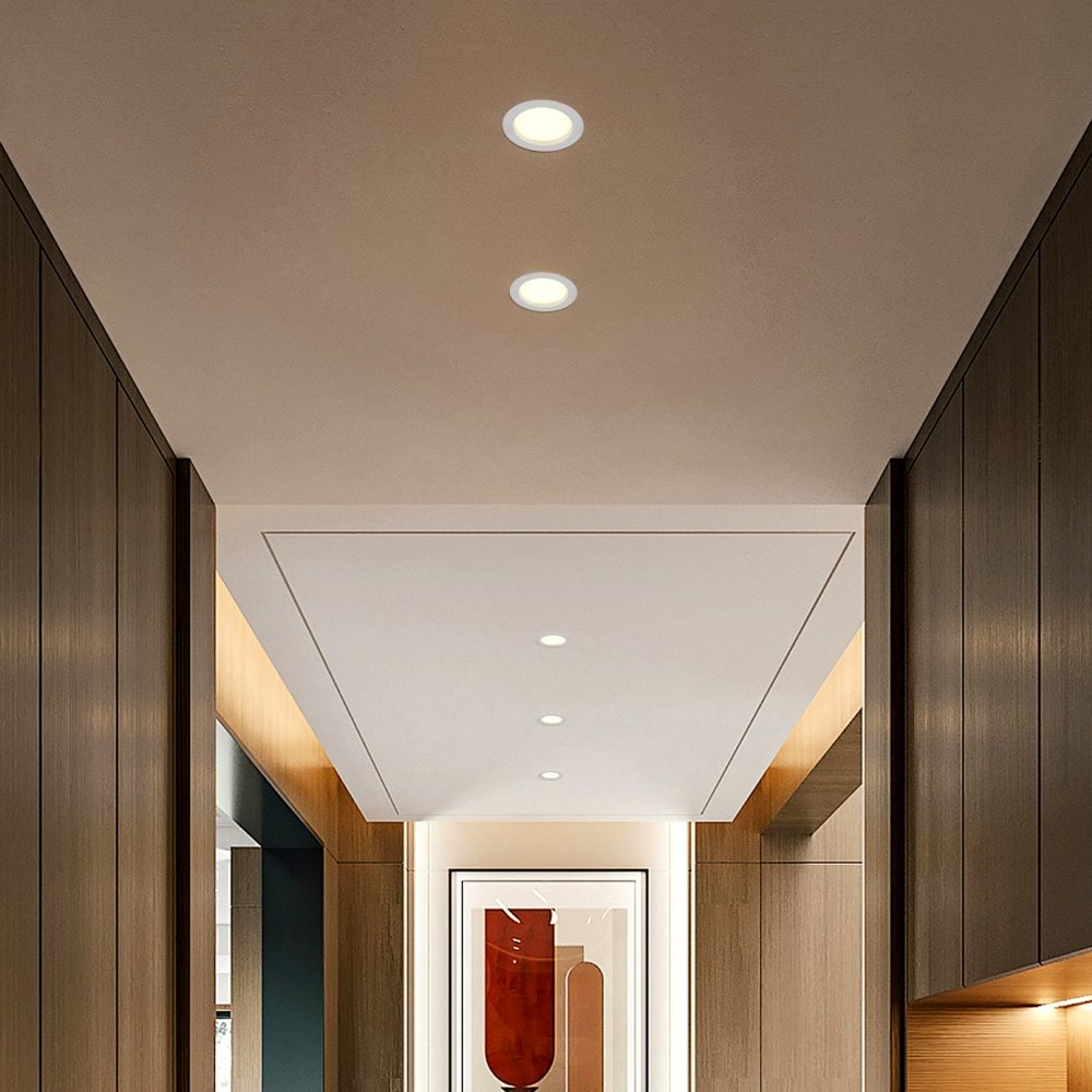 IMMAX NEO DOWN podhledové (stropní) svítidlo, 12cm, 12W, s podporou BEACON, CCT, stmívatelné, Wi-Fi, TUYA, bílé