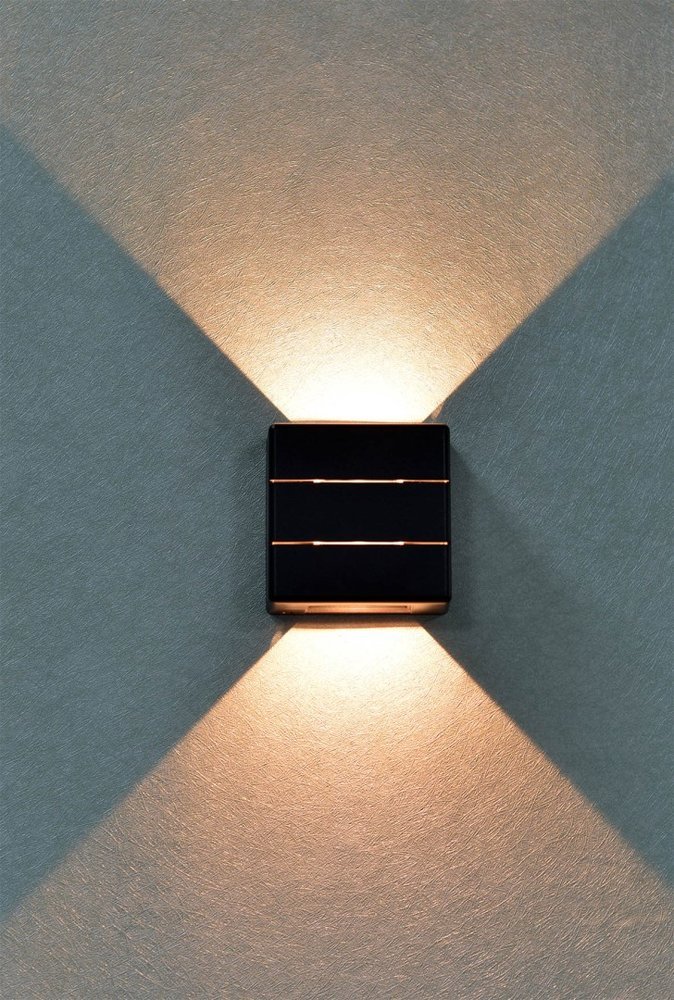 IMMAX LUXLINE venkovní LED nástěnné osvětlení, 6W, 3000K, 240V, IP54, černé