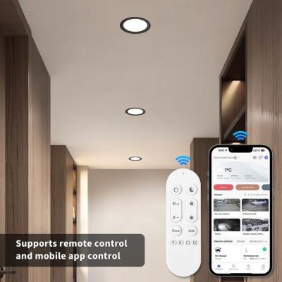 IMMAX NEO DOWN podhledové (stropní) svítidlo, 23cm, 36W, s podporou BEACON, CCT, stmívatelné, Wi-Fi, TUYA, černé