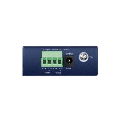 Planet ISW-504PT-E průmyslový kompaktní switch, 1x10/100TX, 4x10/100TX PoE+ 802.3at 120W, -40~75°C, 48-55VDC , IP40