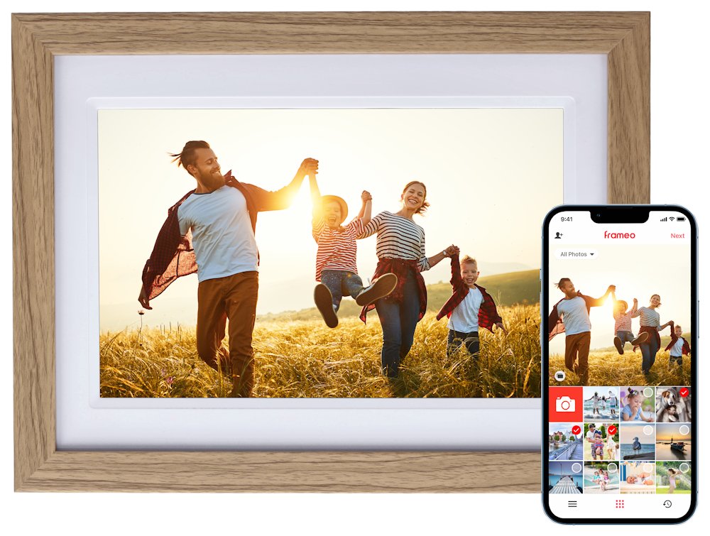 Rollei fotorámeček WiFi 1010/ úhlopříčka 10.1"/ 32GB/ 1W/ Frameo APP/ Světlé dřevo
