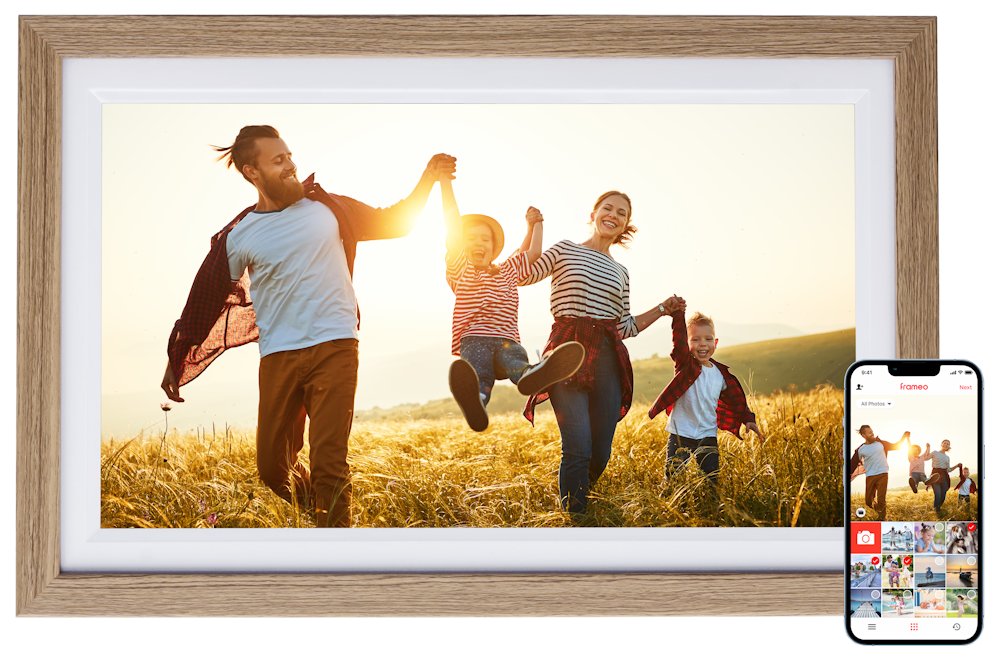 Rollei fotorámeček WiFi 152/ úhlopříčka 15.6"/ 32GB/ 2W/ Frameo APP/ Světlé dřevo