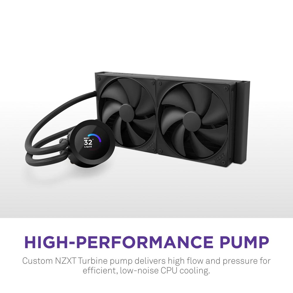 NZXT vodní chladič Kraken 240 / 2x120mm fan / 4-pin PWM / LCD disp. / 6 let