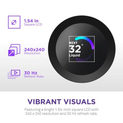 NZXT vodní chladič Kraken 240 / 2x120mm fan / 4-pin PWM / LCD disp. / 6 let