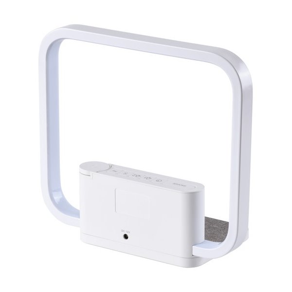 IMMAX LED stolní lampička CRANE/ Qi nabíjení/ 18W/ budík/ 12V/1,5A/ 200lm/ bílá