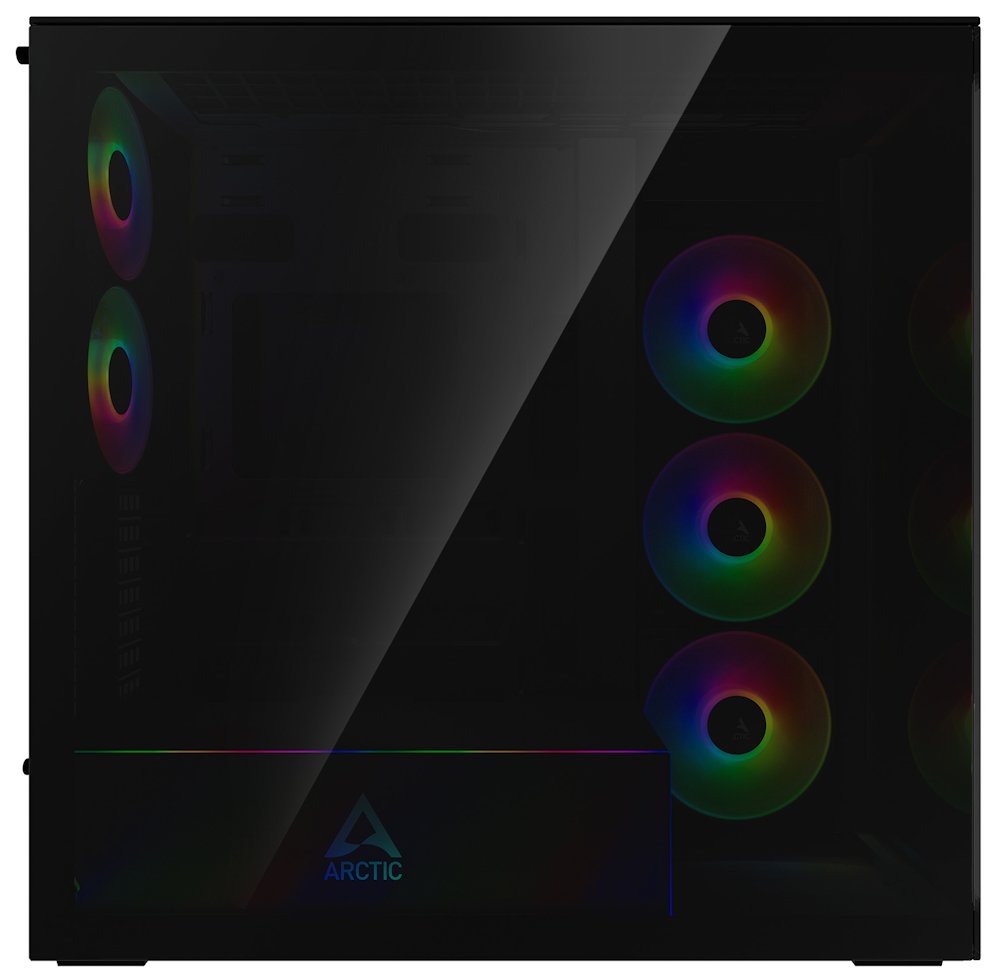 ARCTIC skříň Xtender / E-ATX / 2x120mm ARGB fan / 2xUSB / USB-C / tónované sklo / černá