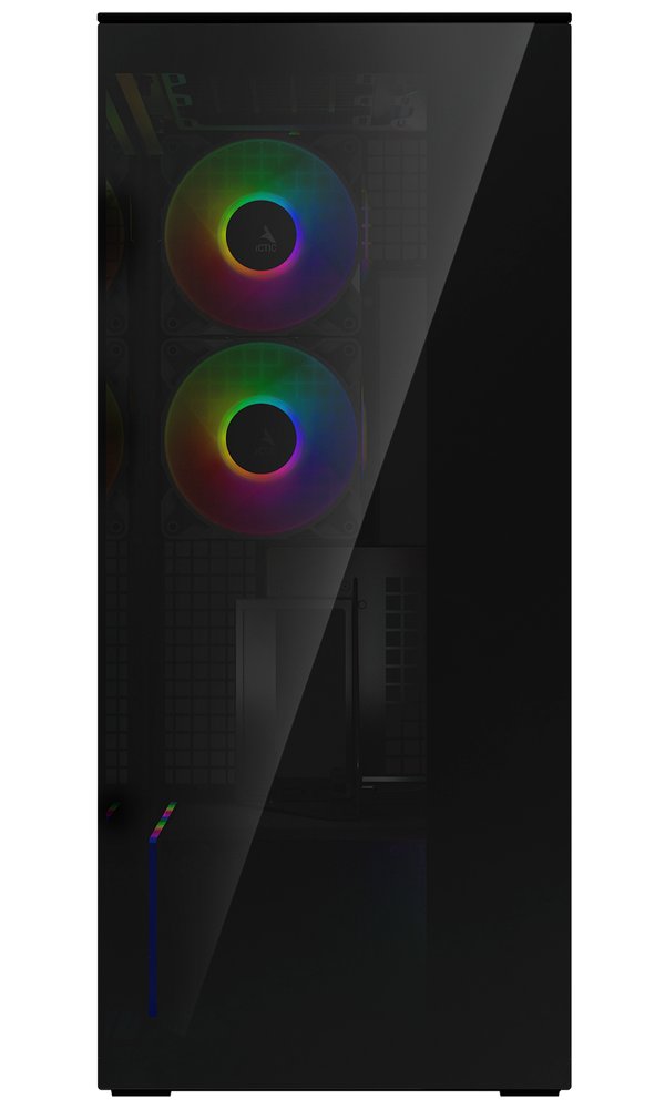 ARCTIC skříň Xtender / E-ATX / 2x120mm ARGB fan / 2xUSB / USB-C / vertical GPU kit / tónované sklo / černá